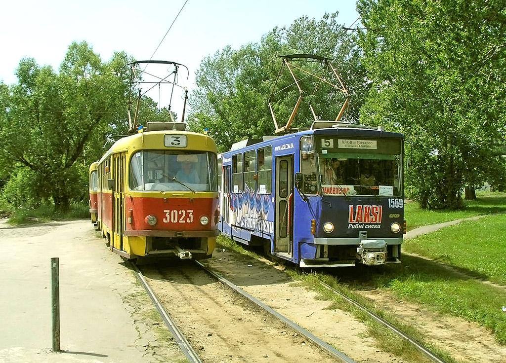 Харків, Tatra T3SU № 3023; Харків, Tatra T6B5SU № 1569 Харків, Tatra T3SU № 3023; Харків, Tatra T6B5SU № 1569