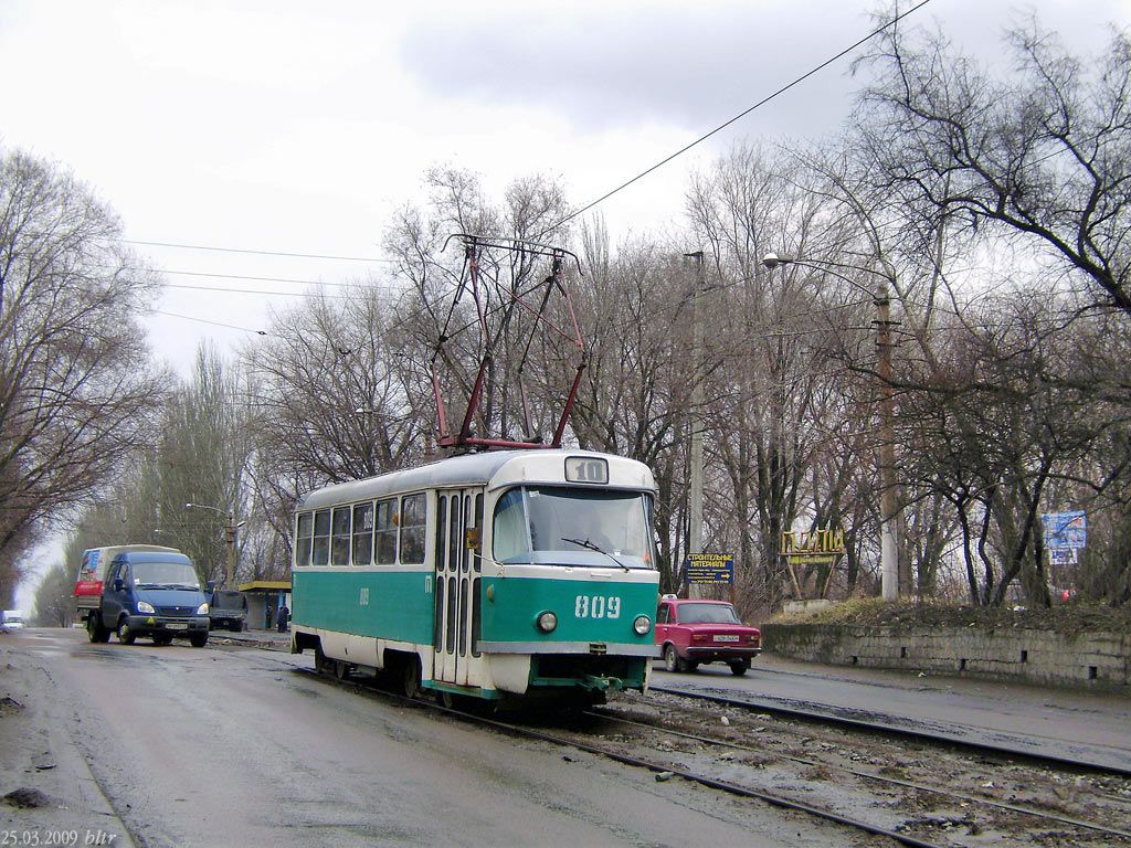 Донецк, Tatra T3SU (двухдверная) № 809