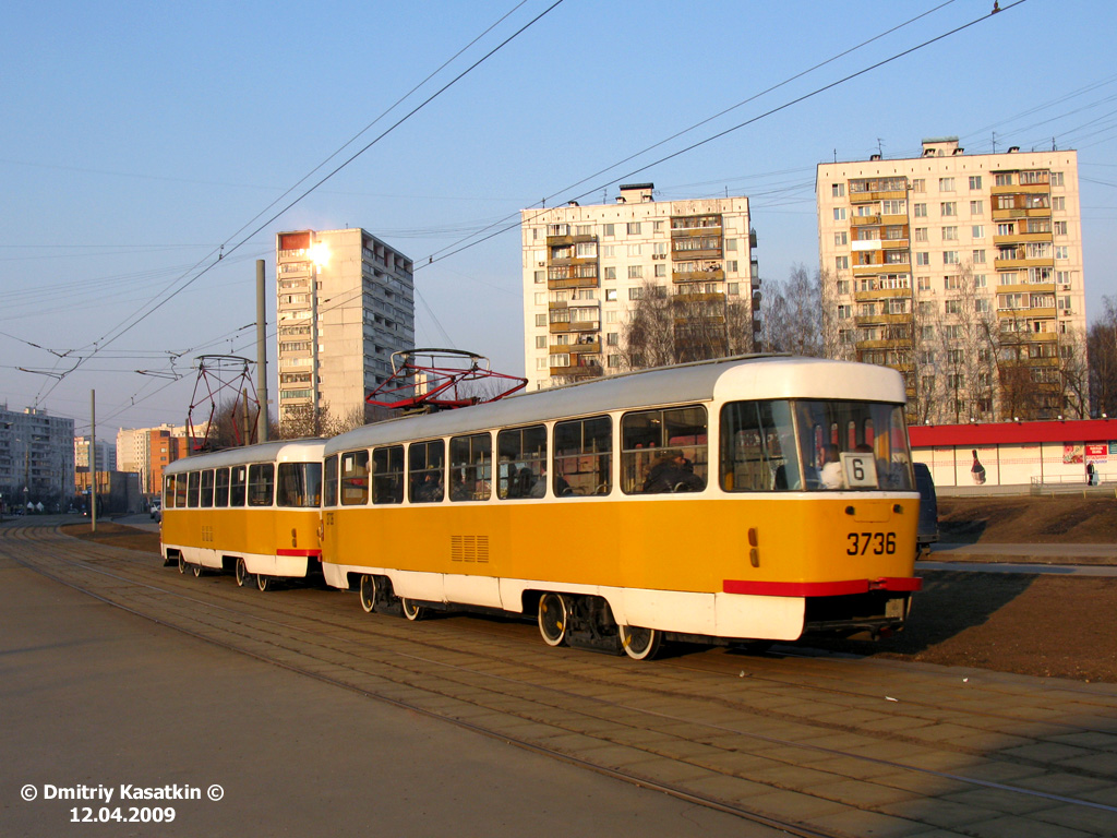 Moscow, Tatra T3SU # 3736 Moscow, Tatra T3SU # 3736