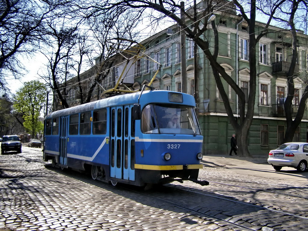 Odesa, Tatra T3R.P Nr. 3327; Odesa — Tramway Lines: Center to Slobidka