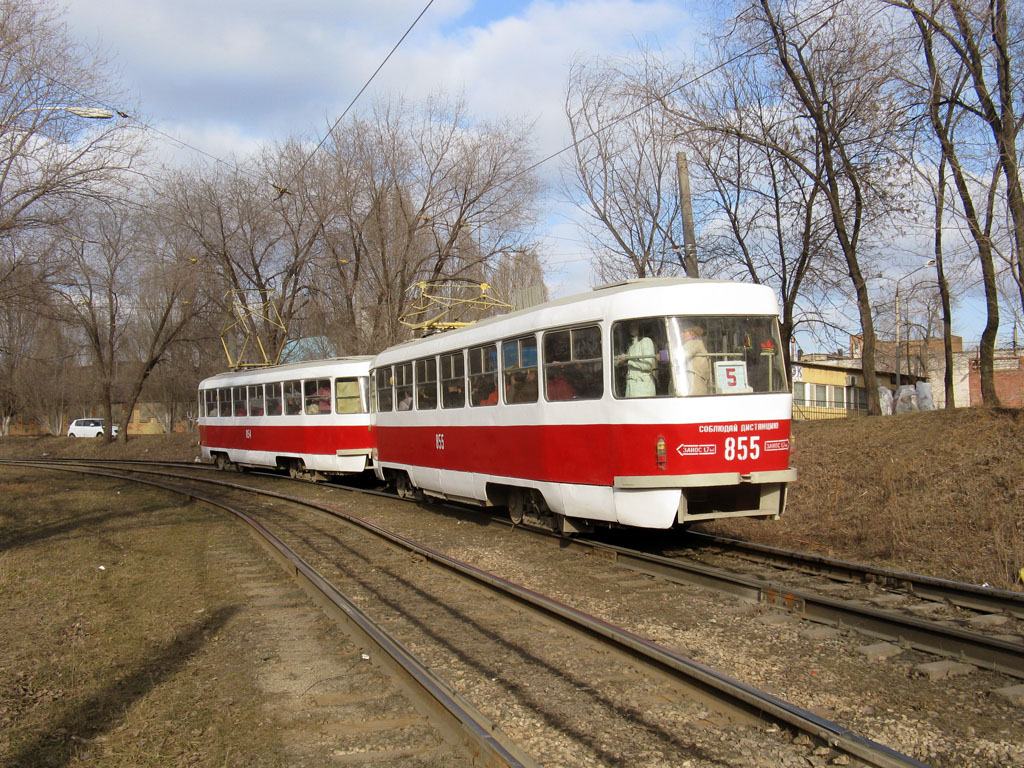 Самара, Tatra T3SU (двухдверная) № 855