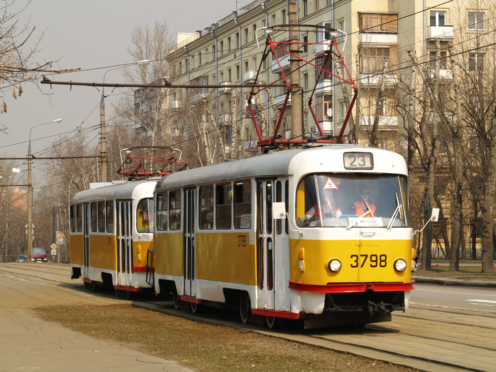 Москва, Tatra T3SU № 3798