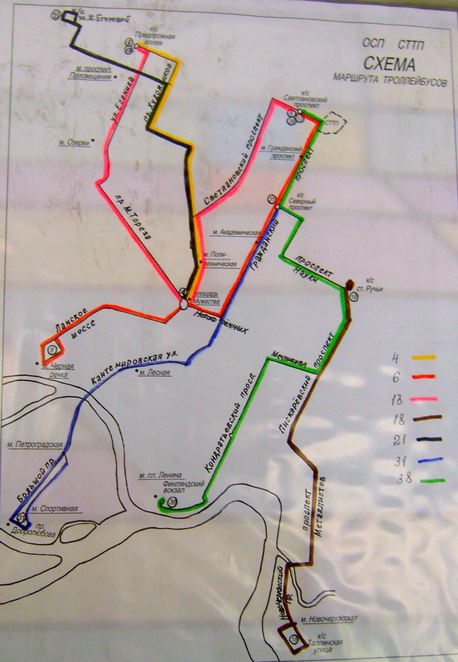 St Petersburg — Individual Route Maps