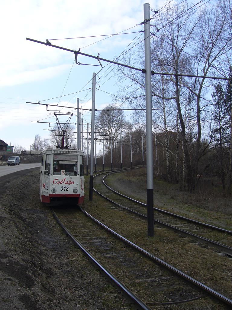 Прокопьевск, 71-605 (КТМ-5М3) № 318 Прокопьевск, 71-605 (КТМ-5М3) № 318