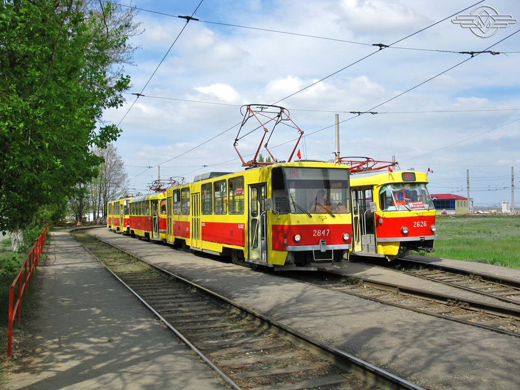 Волгоград, Tatra T6B5SU № 2847; Волгоград, Tatra T3SU (двухдверная) № 2626