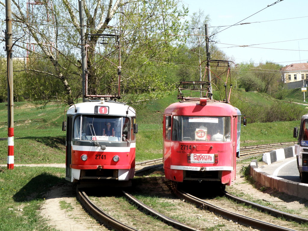 Нижний Новгород, Tatra T3SU КВР ТРЗ № 2741; Нижний Новгород, Tatra T3SU № 2714