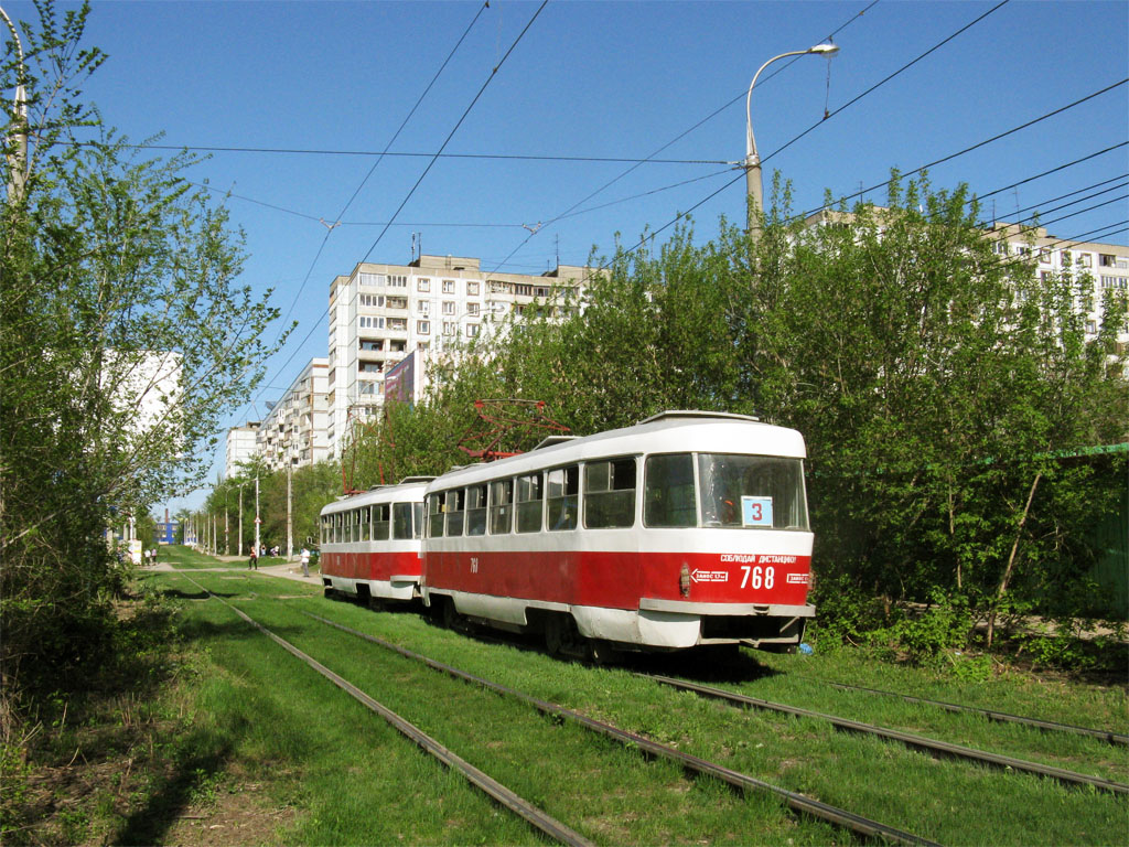 Самара, Tatra T3SU (двухдверная) № 768