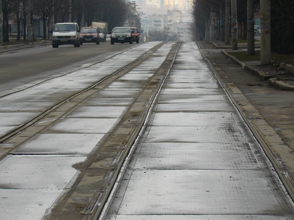 Днепр — Путевое хозяйство и контактная сеть; Днепр — Трамвайные сети — Правобережная часть