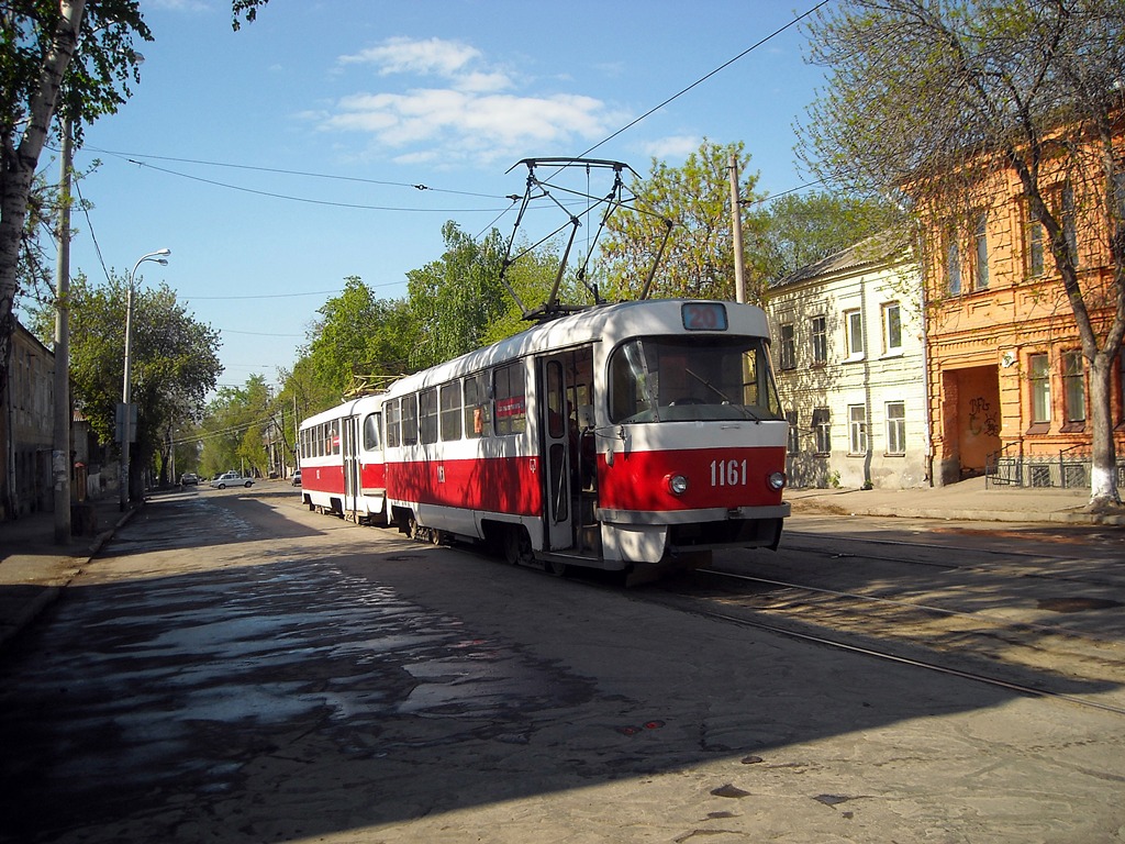 Самара, Tatra T3SU (двухдверная) № 1161; Самара — Конечные станции и кольца (трамвай)