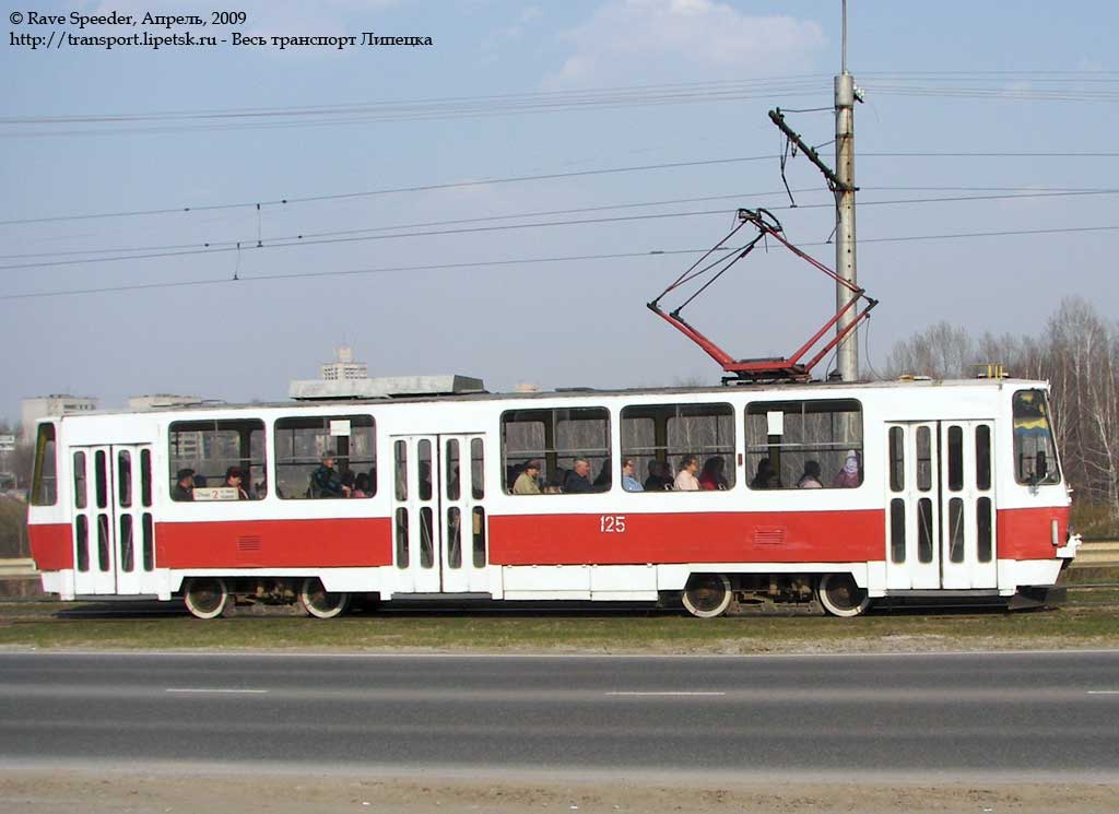 Липецк, Tatra T6B5SU № 125