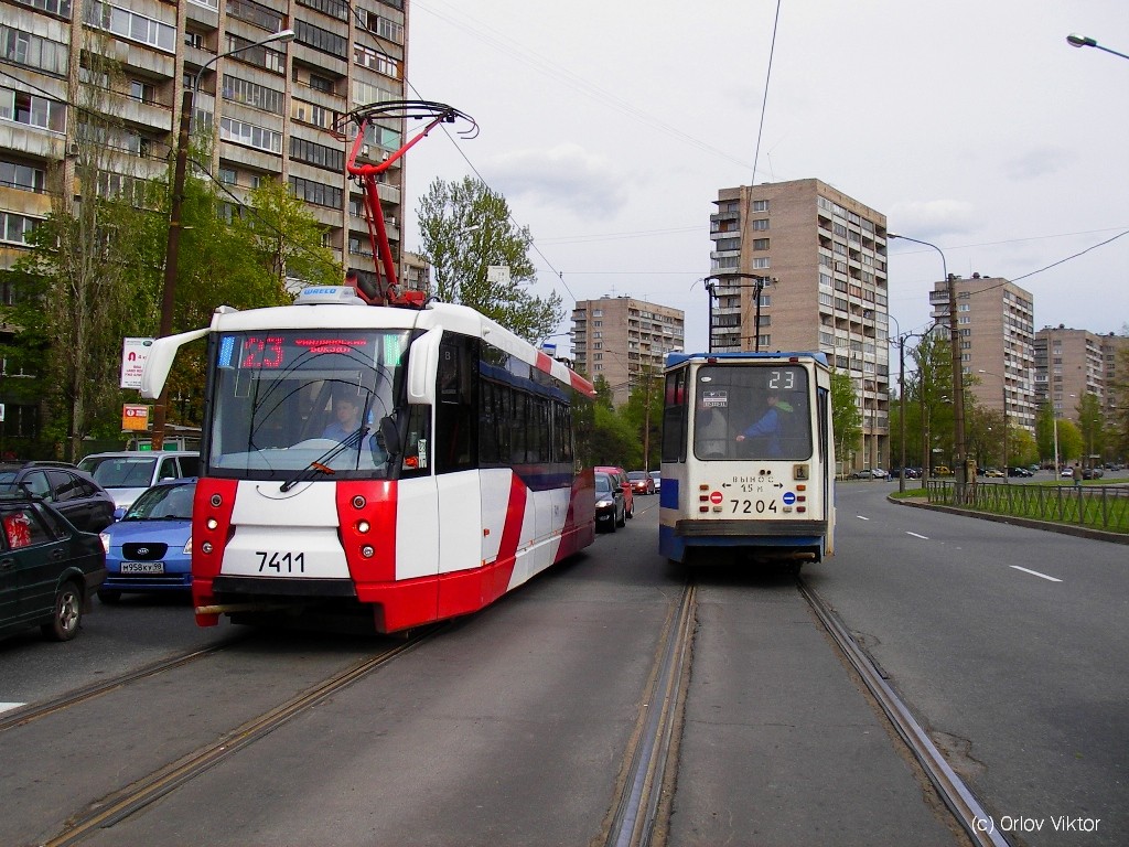 Санкт-Петербург, 71-153 (ЛМ-2008) № 7411; Санкт-Петербург, 71-134К (ЛМ-99К) № 7204