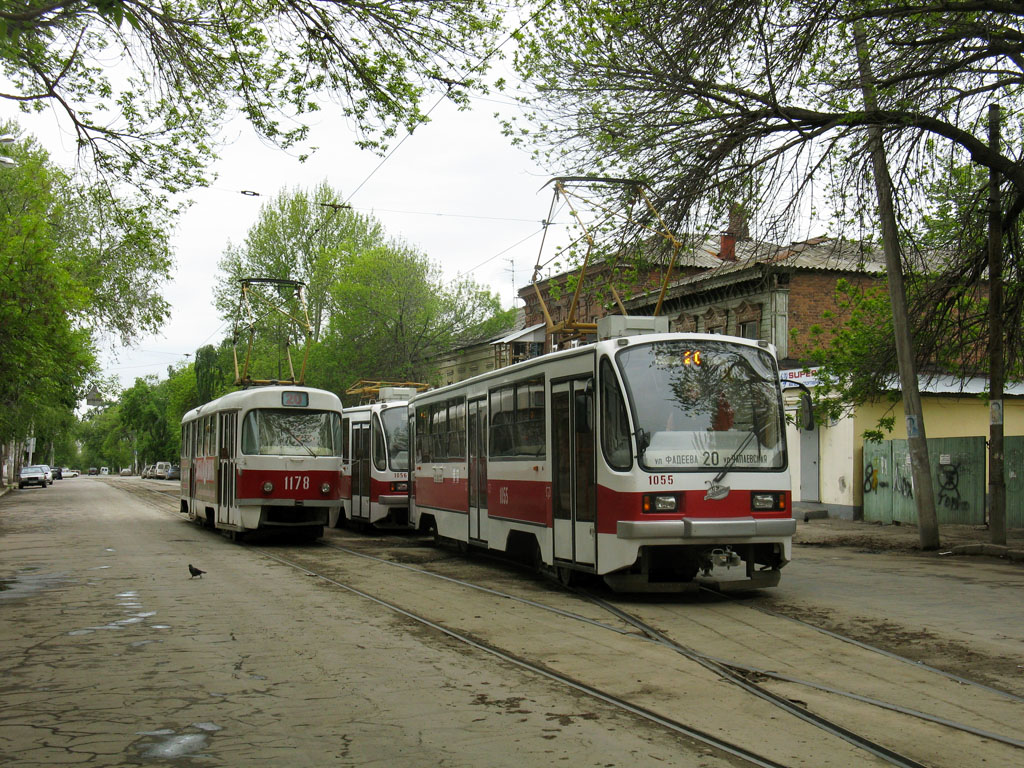 Самара, Tatra T3SU № 1178; Самара, 71-405 № 1055