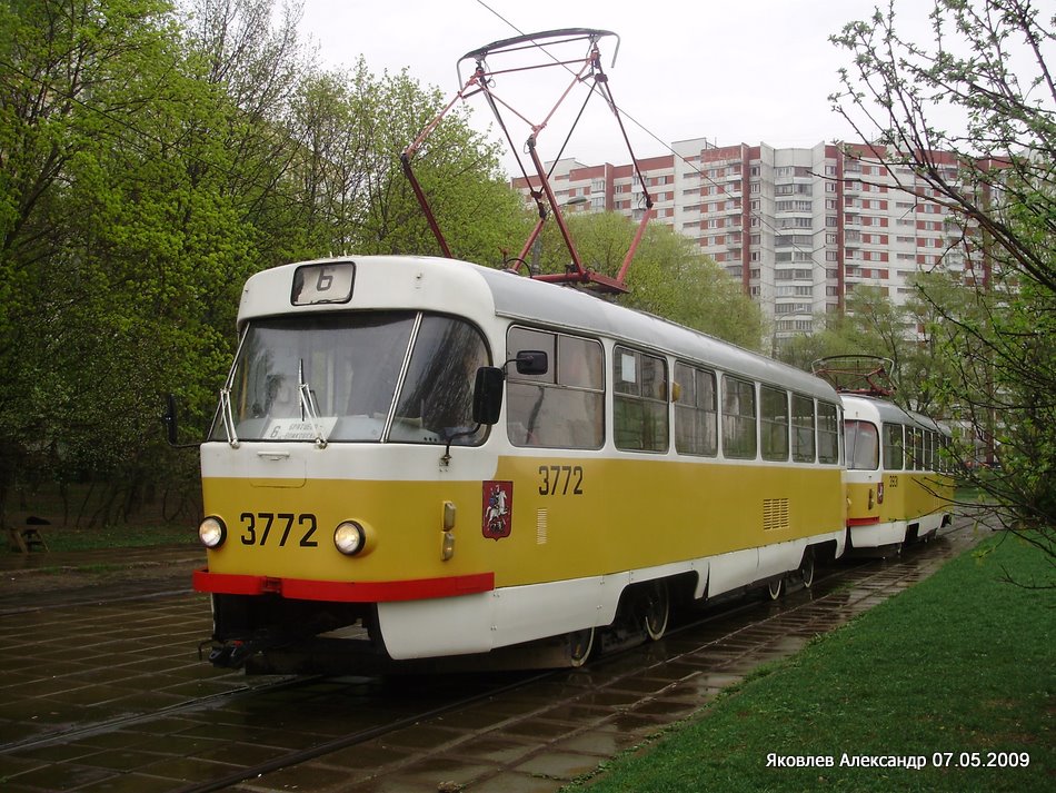 Москва, Tatra T3SU № 3772