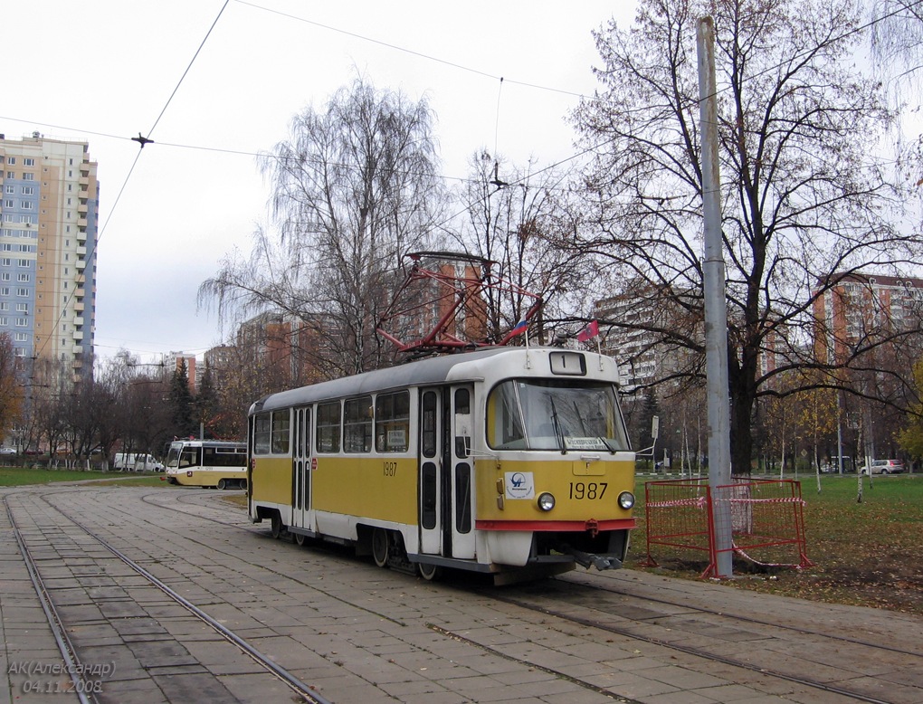 Москва, Tatra T3SU № 1987