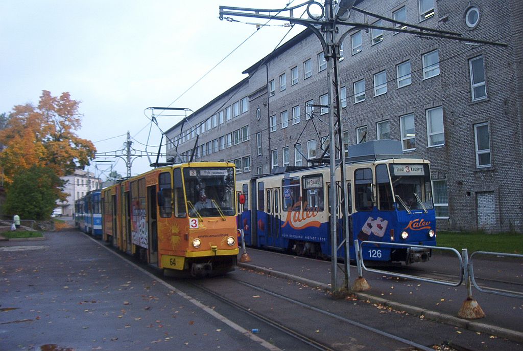 Таллин, Tatra KT4SU № 64; Таллин, Tatra KT4D № 126