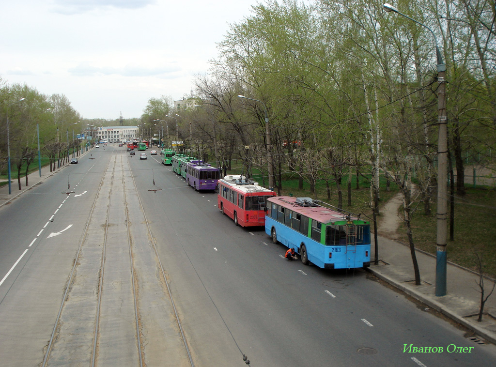 Казань, ЗиУ-682В [В00] № 2163; Казань — Линии ГЭТ [1] — Центр; Казань — Электротранспорт с высоты