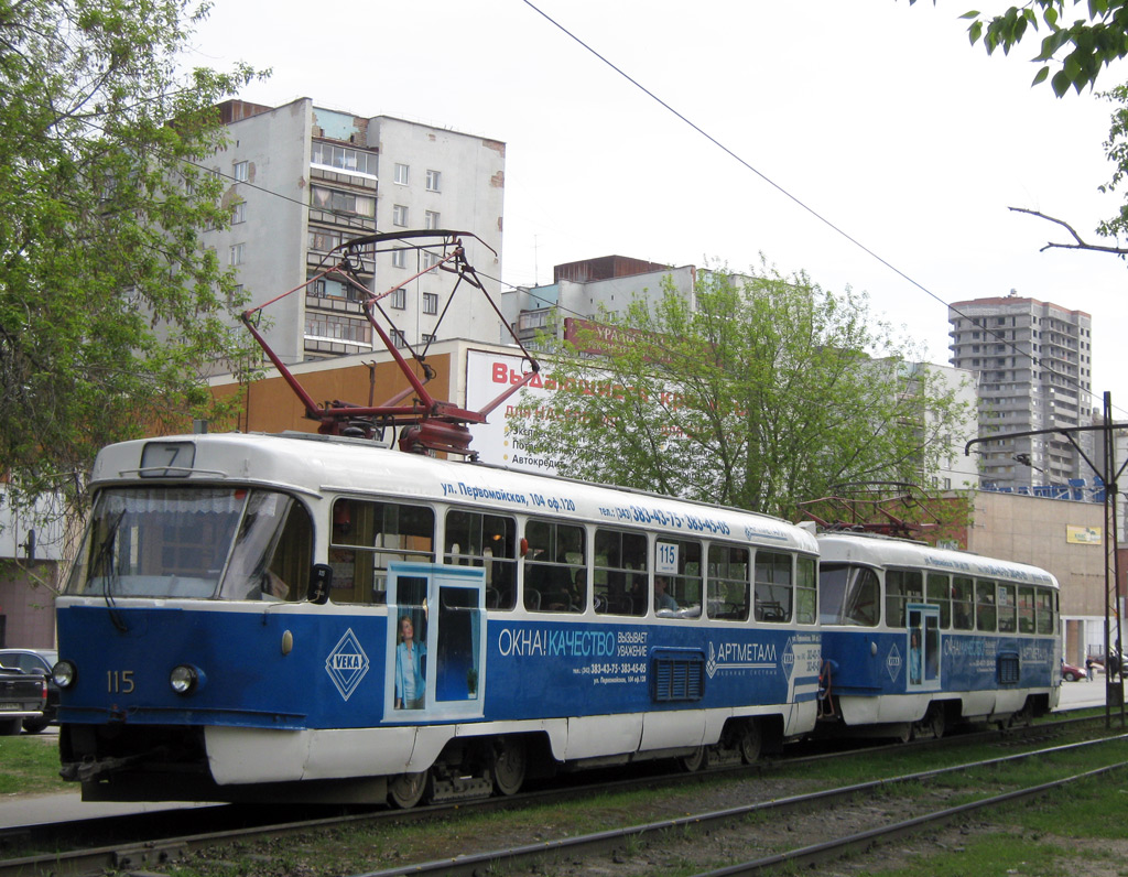Екатеринбург, Tatra T3SU (двухдверная) № 115