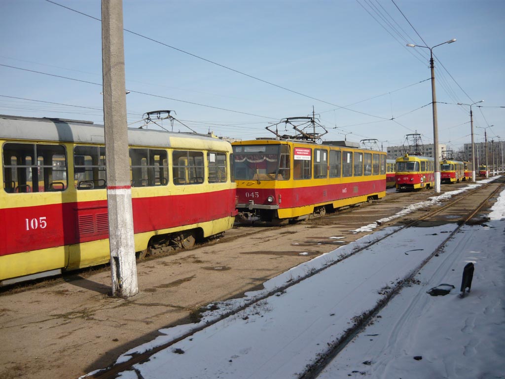 Курск, Tatra T3SU № 105; Курск, Tatra T6B5SU № 045; Курск, Tatra T3SU № 419