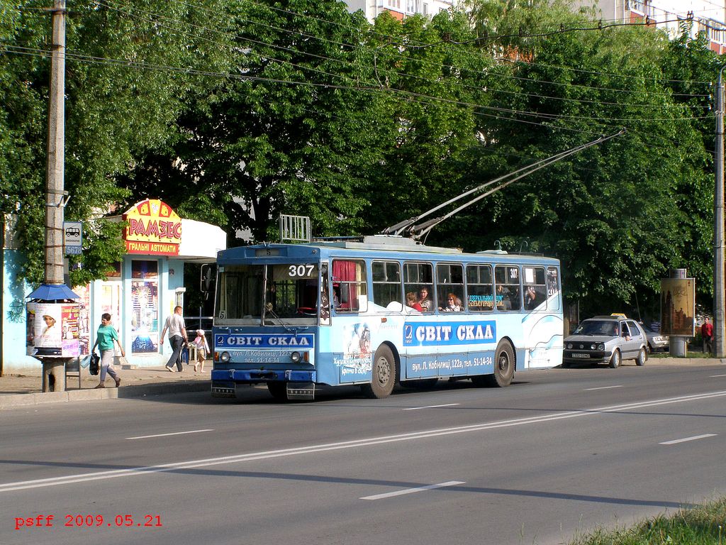 Черновцы, Škoda 14Tr89/6 № 307