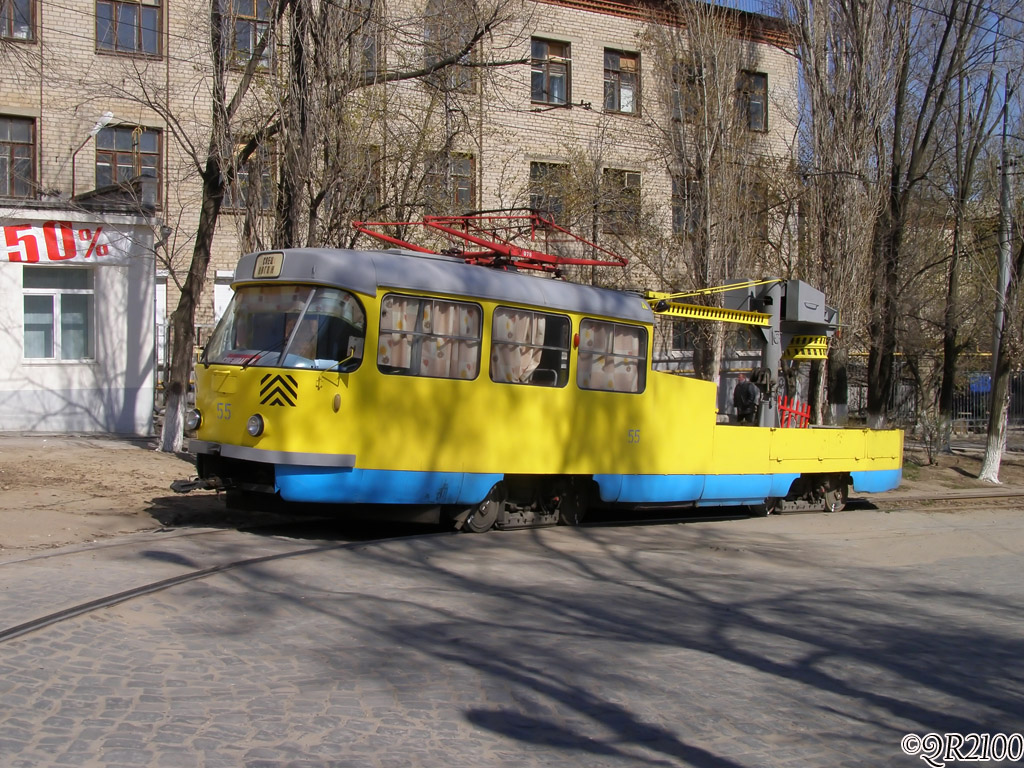 Волгоград, Tatra T3SU (двухдверная) № 55