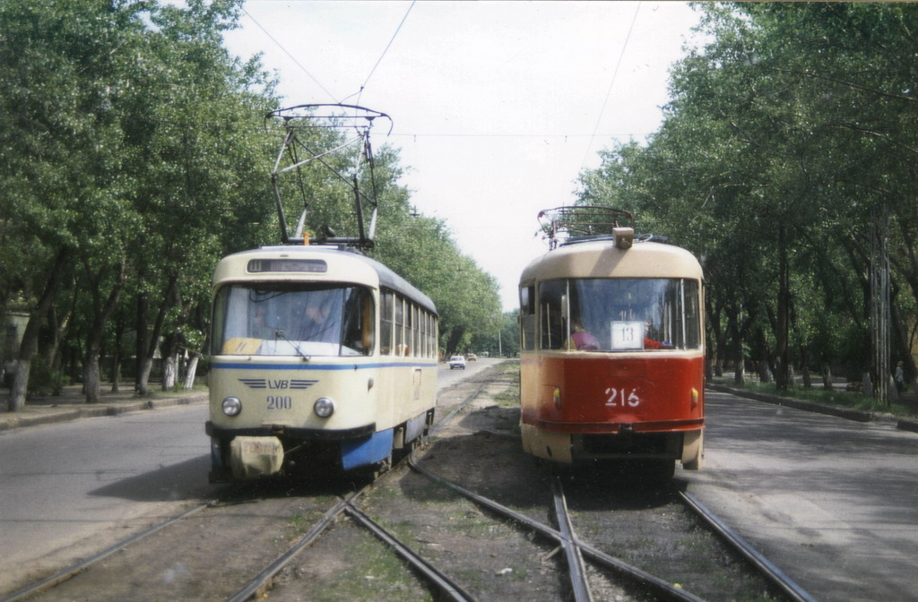 Воронеж, Tatra T4D № 200; Воронеж, Tatra T3SU № 216