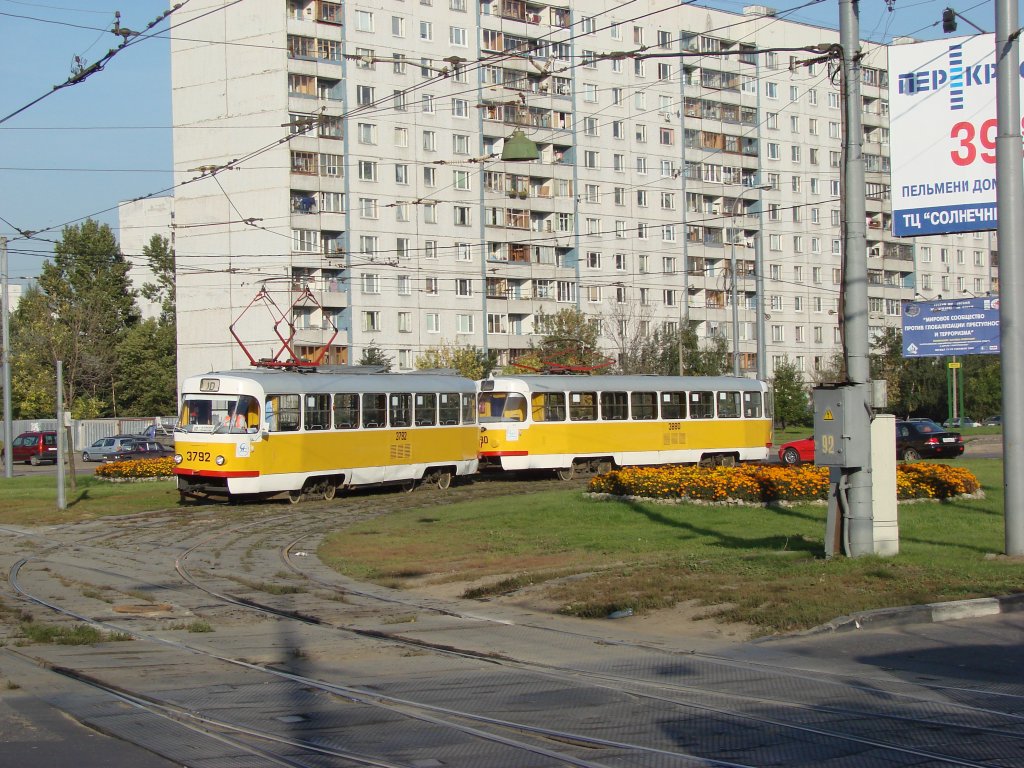Москва, Tatra T3SU № 3792