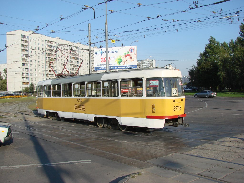 Москва, Tatra T3SU № 3735