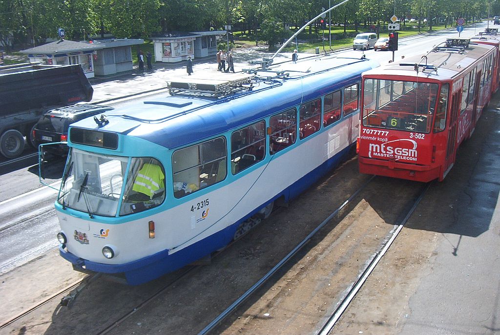 Рига, Tatra T3A № 4-2315; Рига, Tatra T3MR (T6B5-R) № 3-502