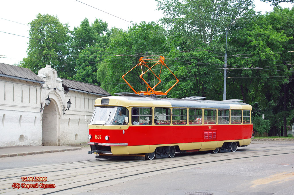 Москва, Tatra T3SU (двухдверная) № 1897