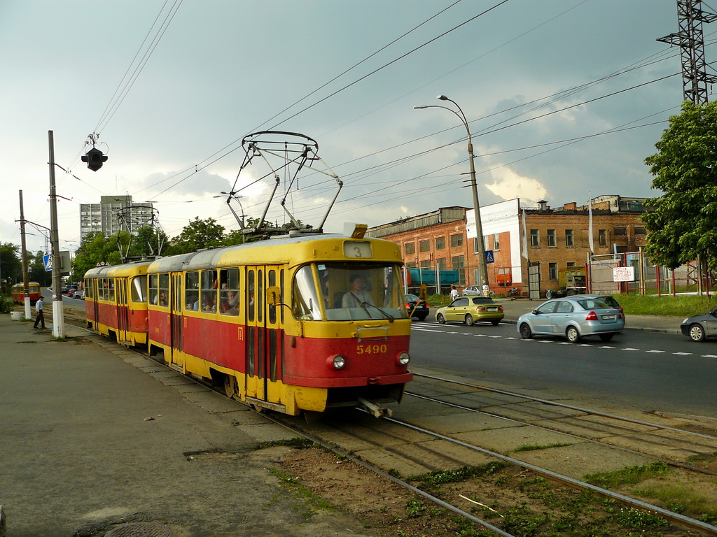 Киев, Tatra T3SU № 5490