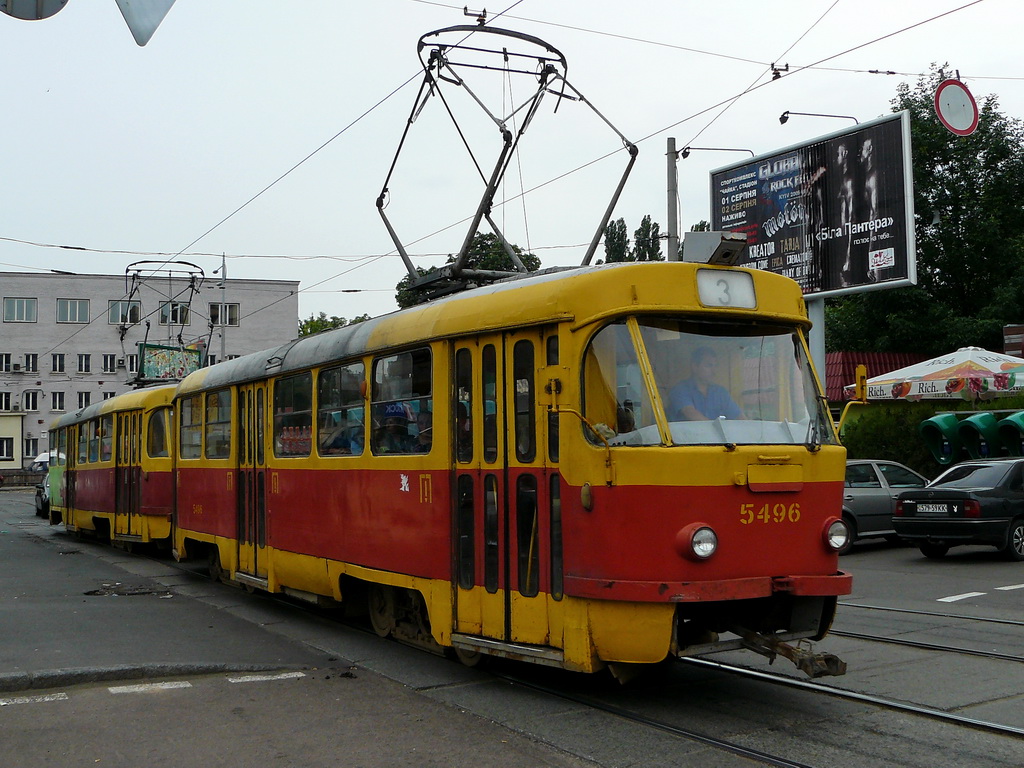 Киев, Tatra T3SU № 5496