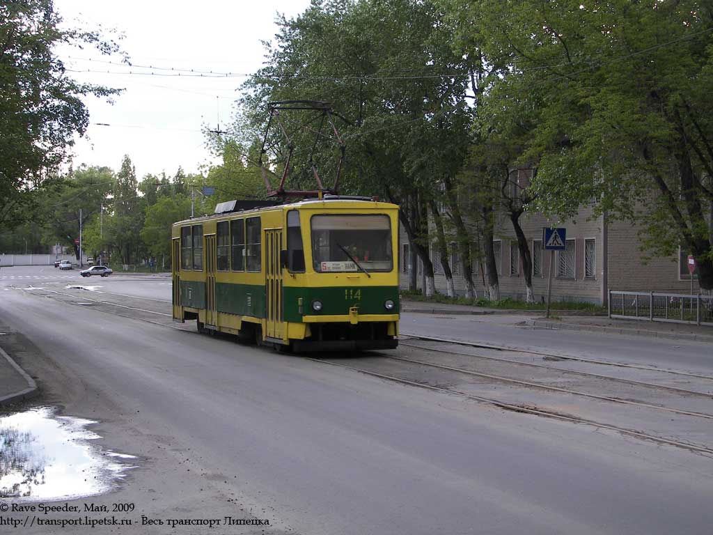 Липецк, Tatra T6B5SU № 114