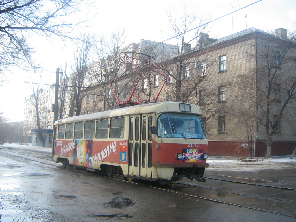 Волгоград, Tatra T3SU (двухдверная) № 2672