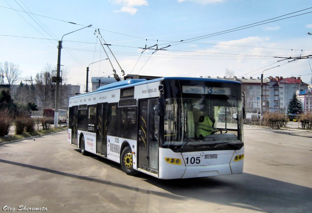 Львов, ЛАЗ E183D1 № 105