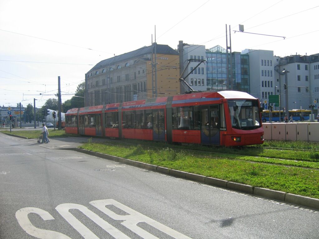 Chemnitz, Bombardier 6NGT-LDZ č. 416; Chemnitz — Tram-railway system "Chemnitzer Modell" • Straßenbahn-Eisenbahnkonzept "Chemnitzer Modell"