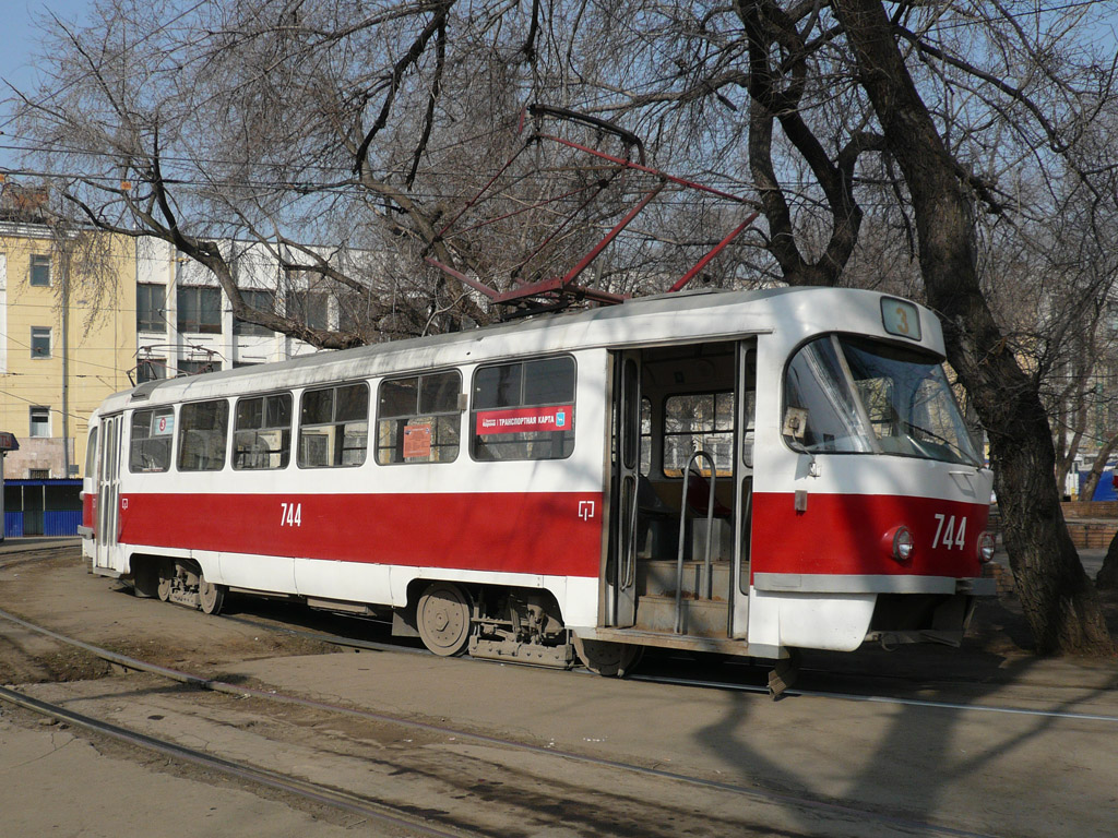 Самара, Tatra T3SU (двухдверная) № 744; Самара — Конечные станции и кольца (трамвай)