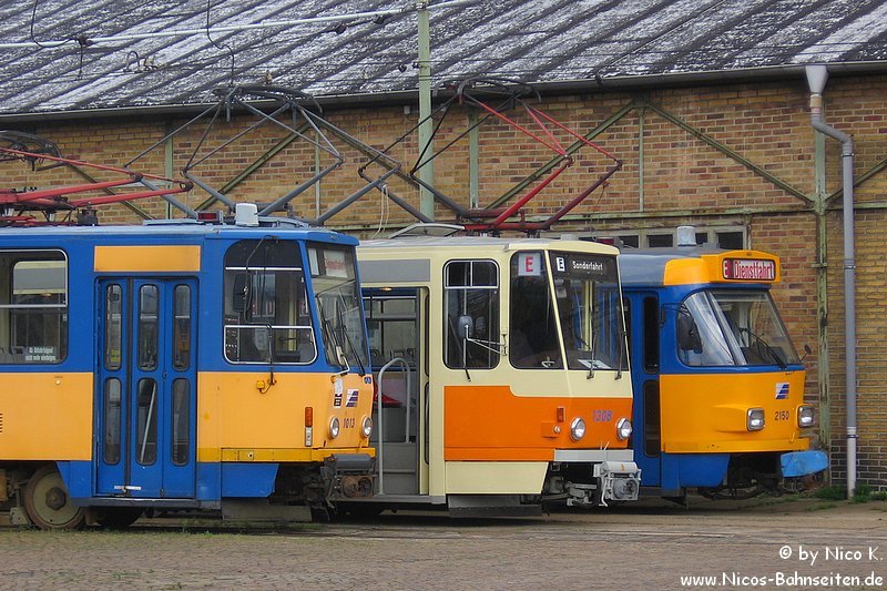 Лейпциг, Tatra T6A2 № 1013; Лейпциг, Tatra KT4D № 1308 Лейпциг, Tatra T6A2 № 1013; Лейпциг, Tatra KT4D № 1308