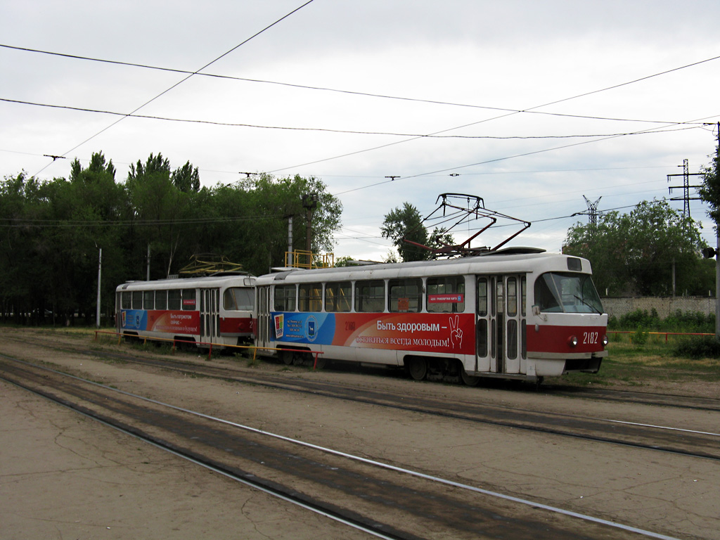 Самара, Tatra T3SU (двухдверная) № 2182; Самара — Конечные станции и кольца (трамвай)
