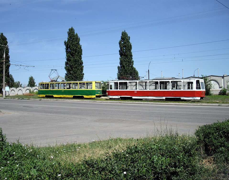 Липецк, 71-605А № 248; Липецк, Tatra T6B5SU № 123