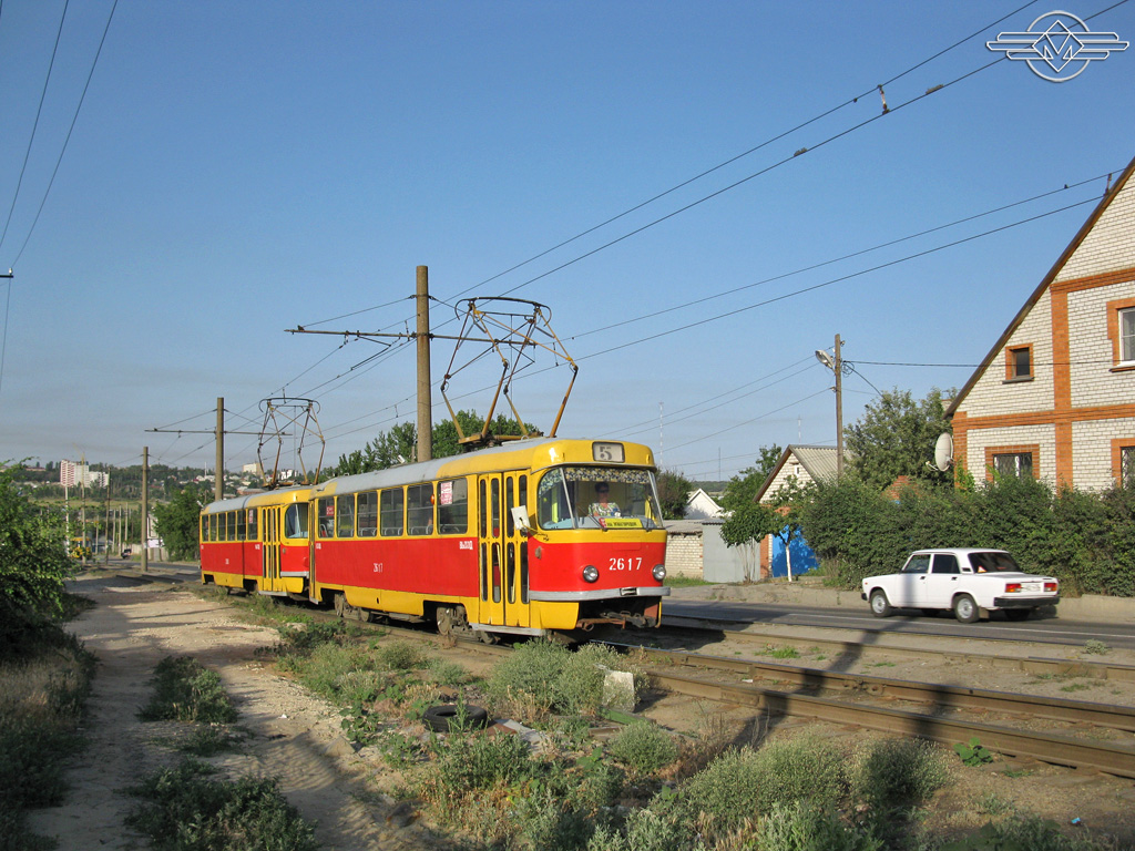 Волгоград, Tatra T3SU (двухдверная) № 2617; Волгоград, Tatra T3SU (двухдверная) № 2610