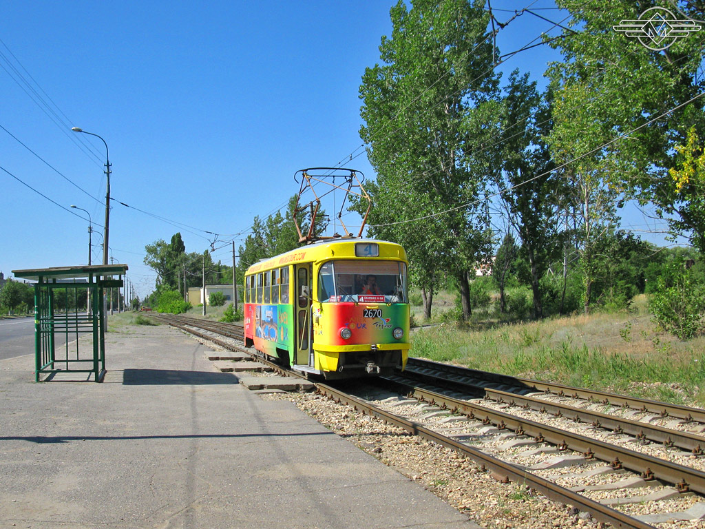 Волгоград, Tatra T3SU (двухдверная) № 2670
