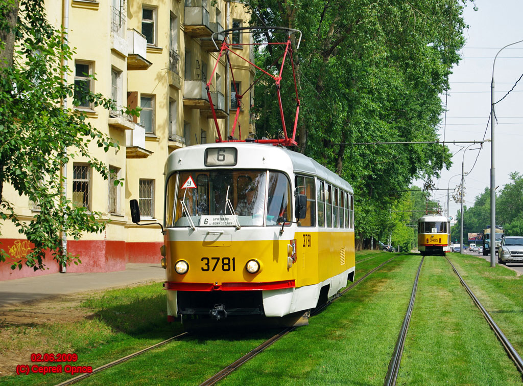 Москва, Tatra T3SU № 3781
