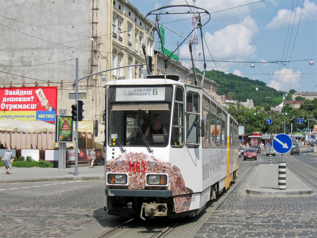 Львов, Tatra KT4D № 1163