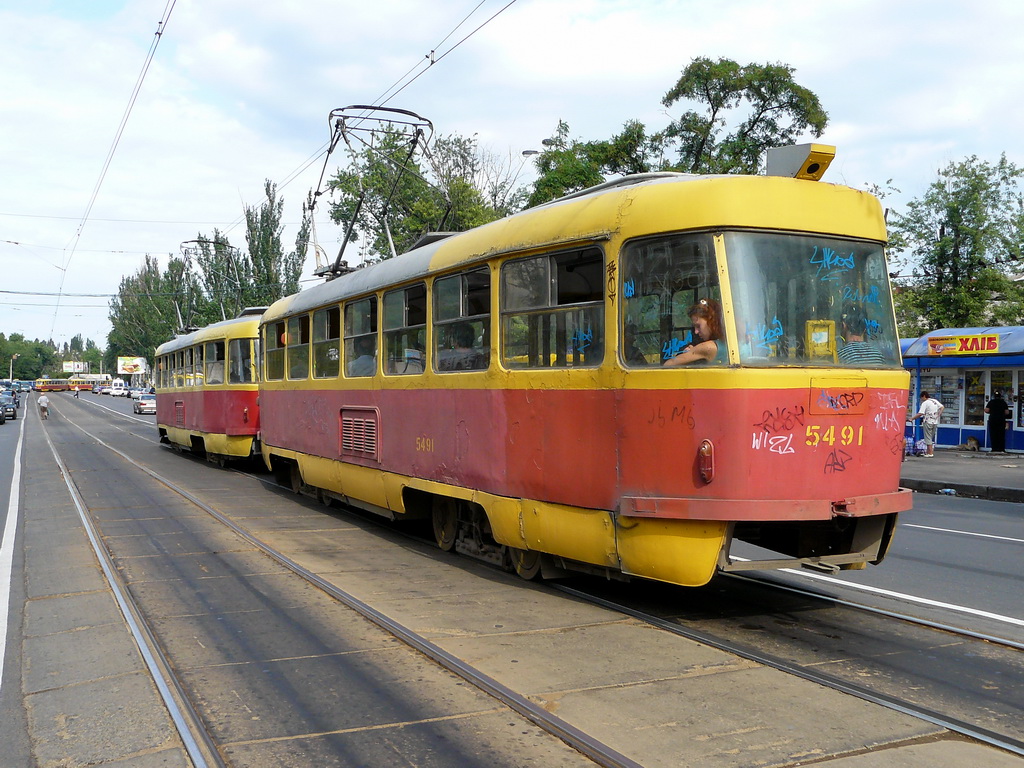 Киев, Tatra T3SU № 5491