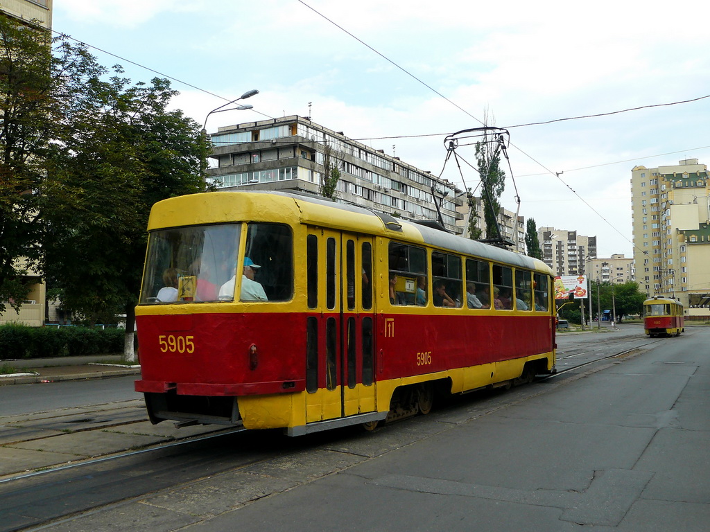 Киев, Tatra T3SU (двухдверная) № 5905 Киев, Tatra T3SU (двухдверная) № 5905