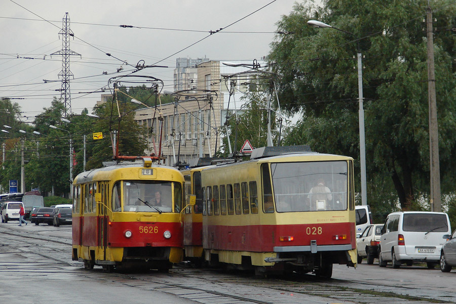 Киев, Tatra T3SU № 5626; Киев, Tatra T6B5SU № 028