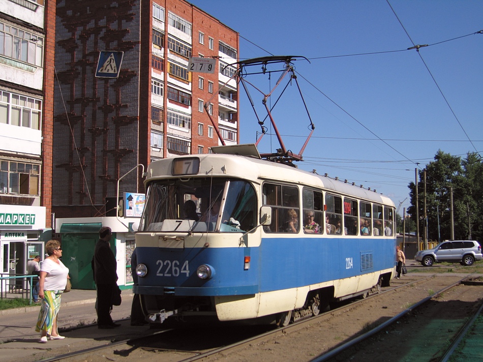 Ижевск, Tatra T3SU (двухдверная) № 2264