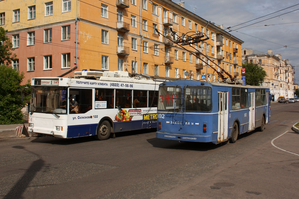 Тверь, ЗиУ-682Г10 № 102; Тверь, Тролза-5275.05 «Оптима» № 54