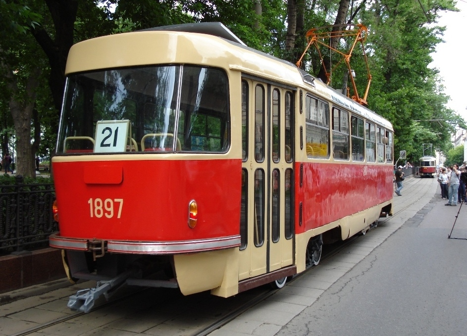 Moscow, Tatra T3SU (2-door) # 1897; Moscow — Parade to 110 years of Moscow tram on June 13, 2009
