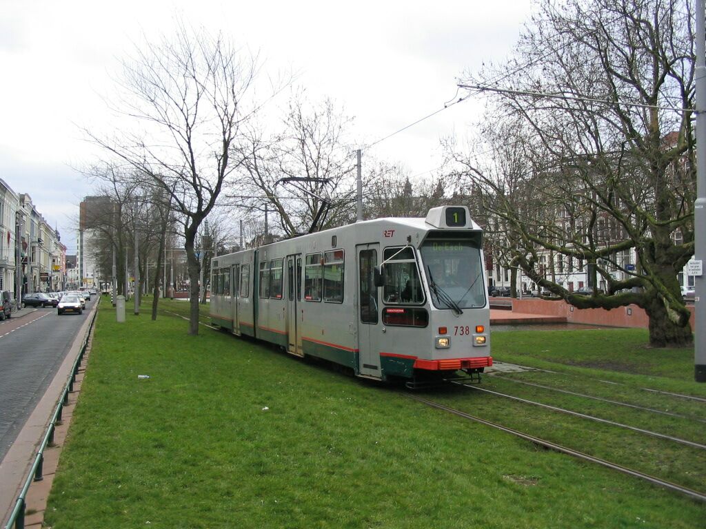 Роттердам, Duewag ZGT6 № 738